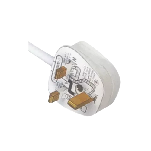 How does the design of a UK standard computer power cord impact its resistance to wear and tear in a professional setting?